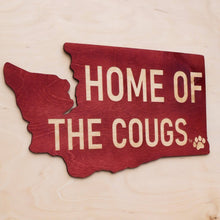 Load image into Gallery viewer, Home of the Cougs Wooden Sign - Cougkie.com