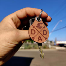Load image into Gallery viewer, WSU DAD Keychain Key Tag