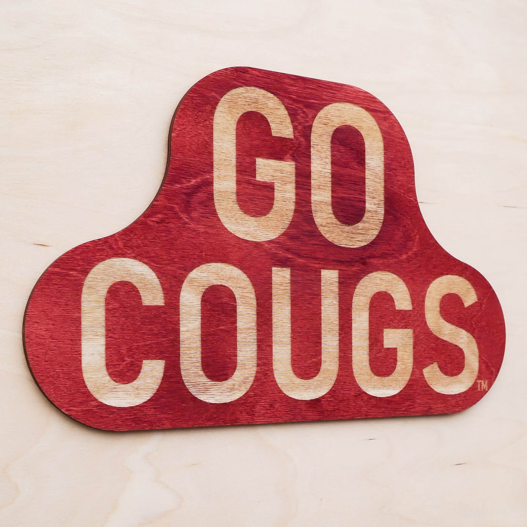 Go Cougs Wooden Sign