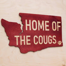 Load image into Gallery viewer, Home of the Cougs Wooden Sign
