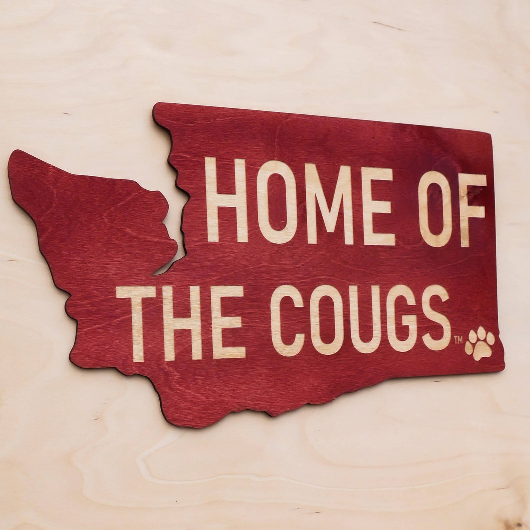 Home of the Cougs Wooden Sign